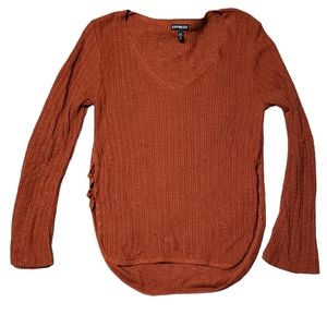 Express Rust Knit Sweater